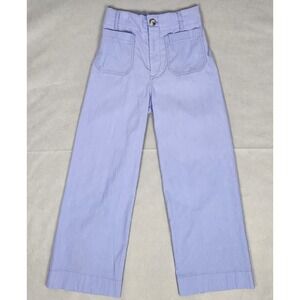 Maeve The Colette Cropped Wide Leg Pants Women's Size 26 Lilac Spring Wardrobe